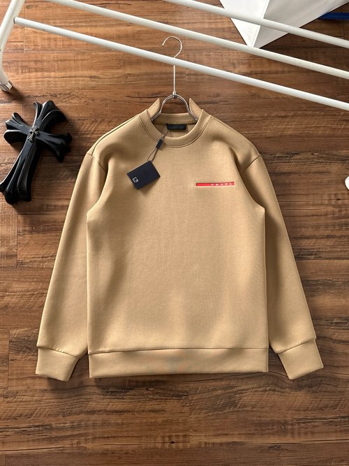 Prada Premium Space Cotton Crewneck Sweatshirt with Superior Craftsmanship