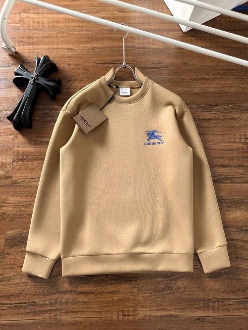 Burberry Premium Space Cotton Crewneck Sweatshirt with Exquisite Craftsmanship
