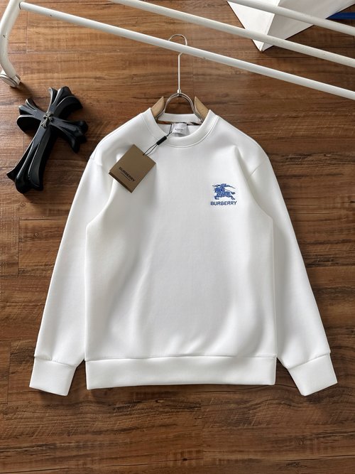 Burberry Premium Space Cotton Crewneck Sweatshirt with Exquisite Craftsmanship