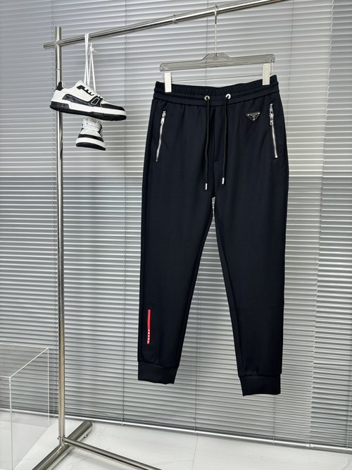 Prada Retro-Inspired Refundable Slim-Fit Casual Pants
