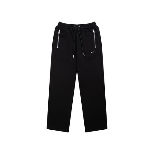 Hermes Solid Drawstring Zip Pocket Sweatpants