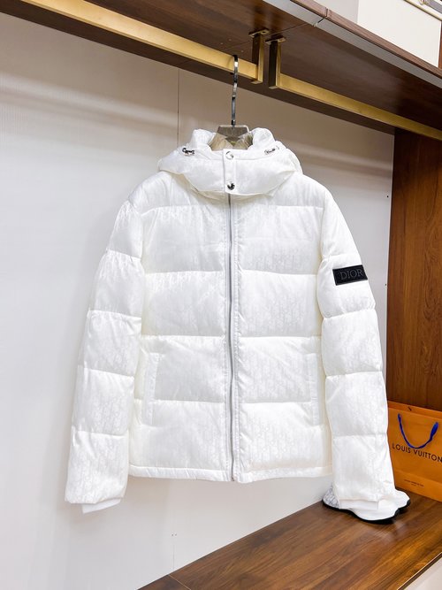Dior 90 Down Filled Jacket with Logo and Color Block