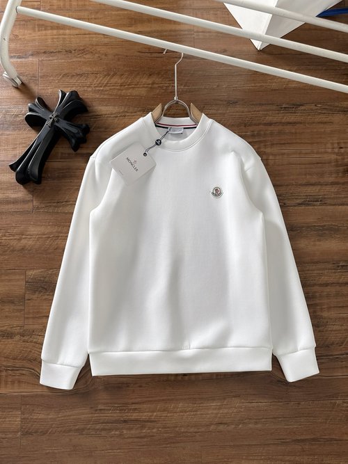 Moncler Luxury Space Cotton Crewneck Sweatshirt with Distinctive Design