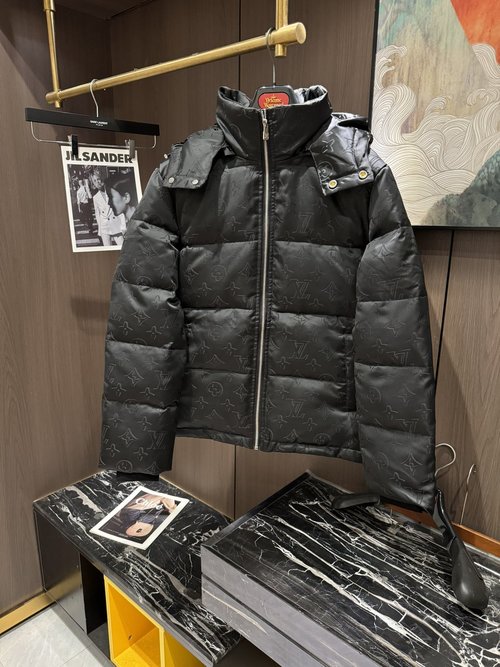 Louis Vuitton Premium Down Jacket with Classic Logo and Good Warmth