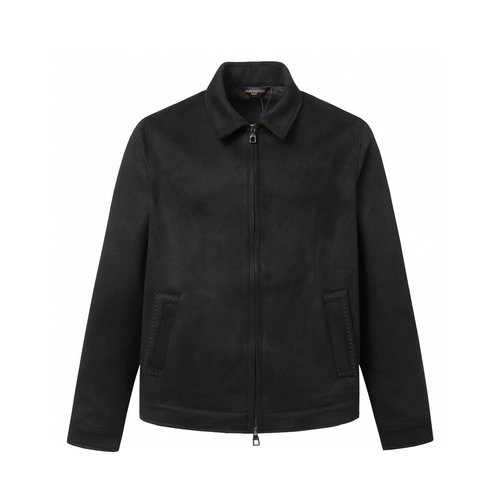 Louis Vuitton Premium Suede Jacket with Logo Embossed Design