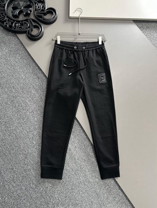 Fendi Soft and Smooth Casual Pants with Brand Logo