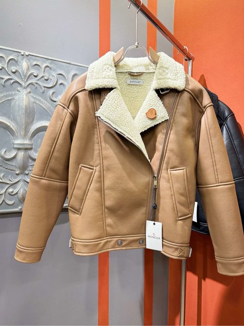 Moncler Premium Faux Fur & Shearling Jacket with Vintage Charm