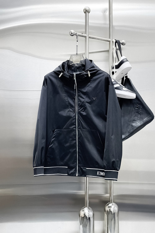 Armani High-Quality Breathable and Comfortable Jacket with Brand Elements