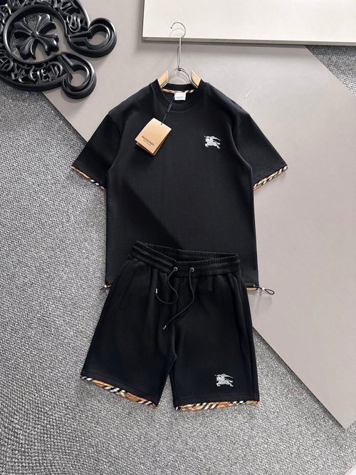 Burberry Custom Cotton Short-Sleeve T-Shirt and Shorts Set