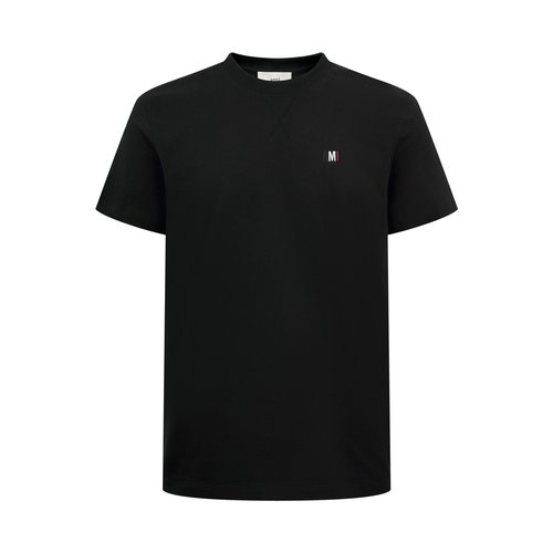 Ami Sophisticated Black Embroidered Tee with Timeless Style