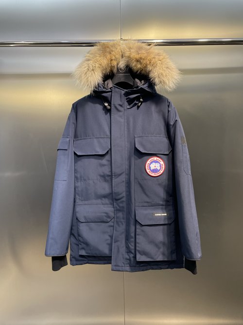 Canada Goose Classic Mid-length Down Jacket with Wolf Fur Collar