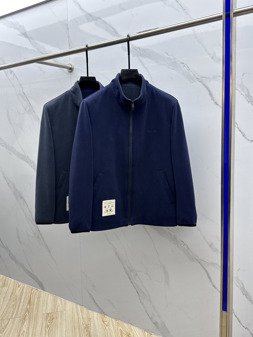 Zegna Breathable and Soft Fleece Collar Coat