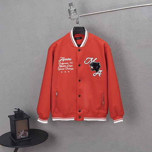 Ami High - Density Embroidered Baseball Jacket