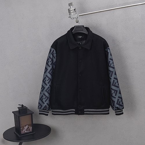 Fendi High - Density Embroidered Baseball Jacket