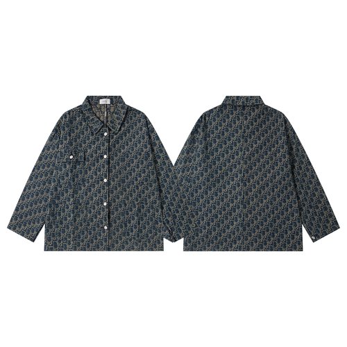 Dior Full-logo Vintage Washed Denim Jacket