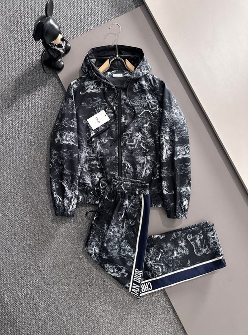 Dior Imported Hooded Spliced Suit