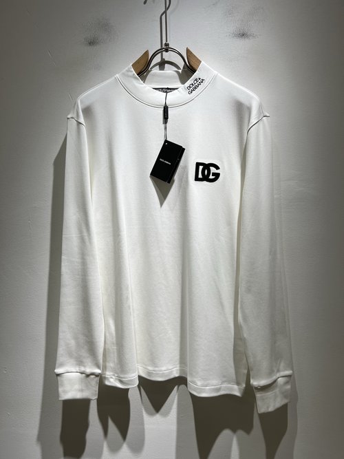 Dolce & Gabbana Cotton Long-Sleeve T-Shirt with Logo Embroidery