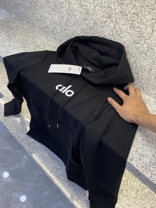 Alo Cotton Hoodie with Iconic Embroidery