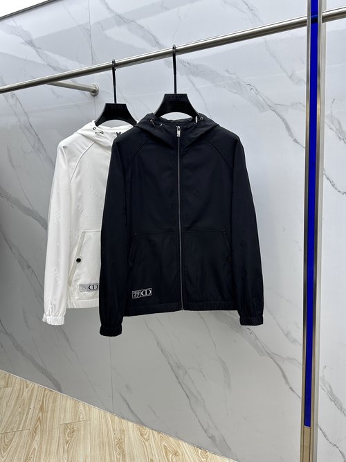 Dior Relaxed Fit Dior Hoodie Jacket in Simple Colors