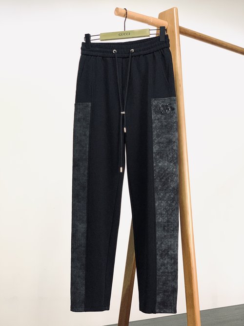 Dior Spliced Drawstring Casual Pants