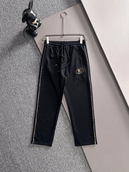 Burberry Classic Embroidered Logo Casual Pants