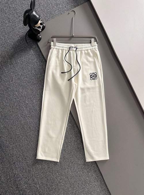 Loewe New Casual Pants with Embroidery Logo and Custom Hardware