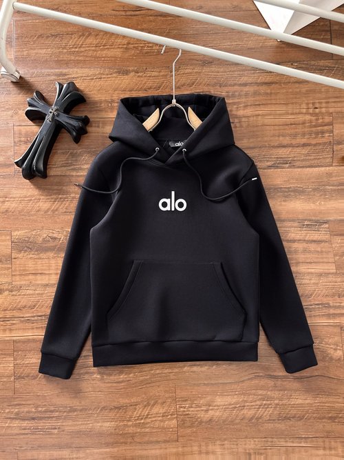 Alo Fashionable Breathable Cotton Hoodie with Logo
