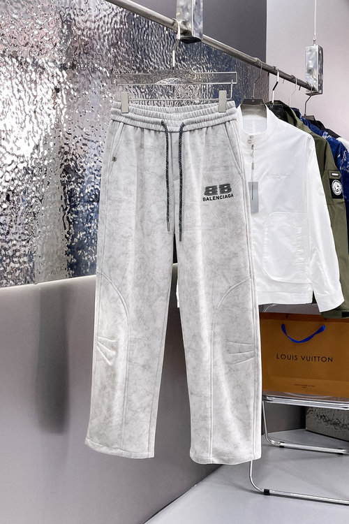 Balenciaga Casual Pants with Logo, High Comfort