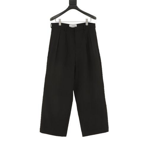 Loewe Anagram Embroidered Straight-Leg Trousers with Elegance