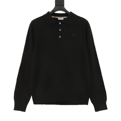 Burberry Warhorse Embroidery Knitted Polo Sweater