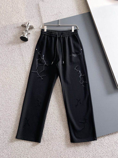 Givenchy High - end Logoed Casual Pants with Custom Fabric