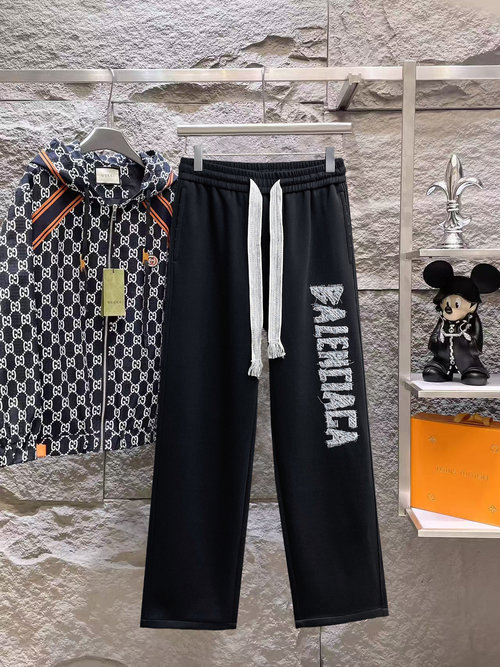 Balenciaga New Casual Pants with Logo for Comfort