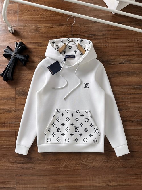 Louis Vuitton Stylish Unisex Hoodie with Logo in Premium Cotton