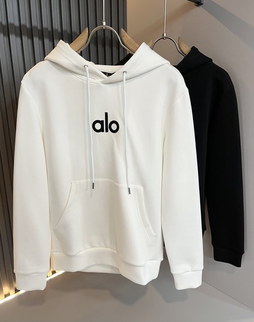 Alo Stylish Logo-Embroidered Hooded Sweatshirt