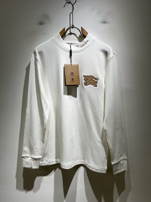 Burberry Elegant Long Sleeve Base Layer with Exquisite Embroidery