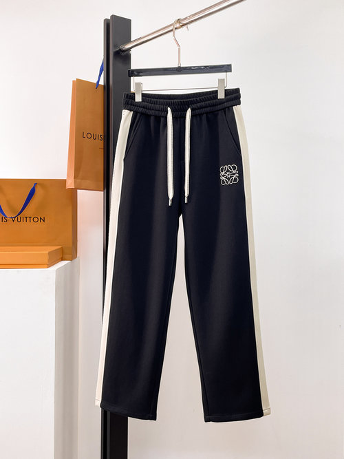 Loewe New Casual Pants with Logo, Great Comfort