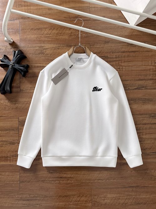 Dior Letter Logo Pullover Space Cotton Sweatshirt