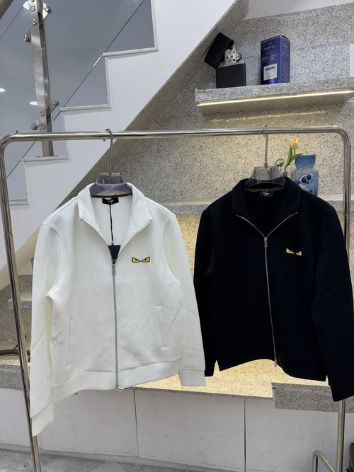 Fendi Cotton Round-Neck Sweatshirt with Icon Embroidery