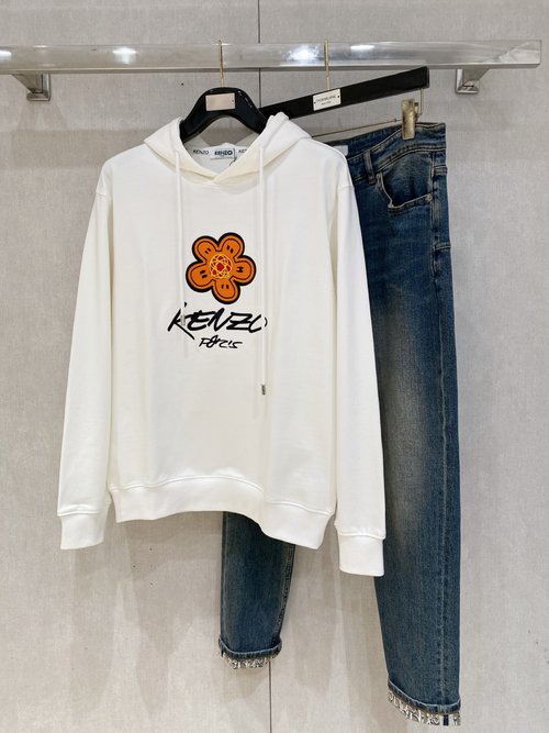 Kenzo Premium Quality Hooded Sweatshirt with Embroidery