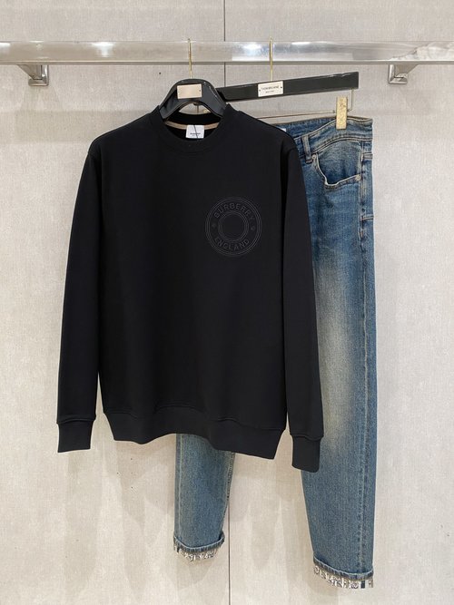 Burberry Top - quality Crew - neck Sweatshirt Made from Imported Fabric