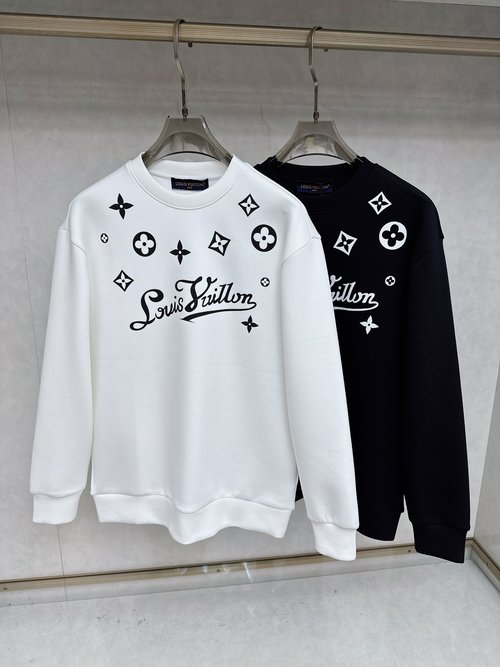 Louis Vuitton Letter Logo Pullover Sweatshirt, Comfortable and Chic