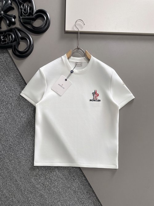 Moncler Stylish Cotton Short Sleeve Top with Logo