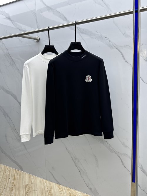 Moncler Warm Long-sleeved Base Layer with Logo Embroidery