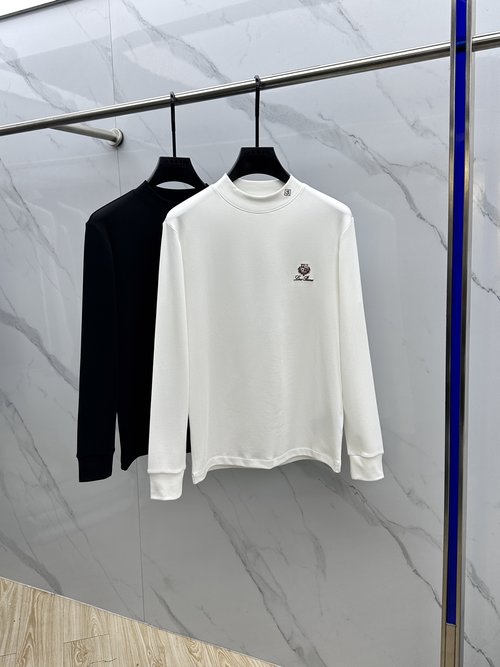Loro Piana Warm Long-Sleeved Base Layer with Embroidered Logo