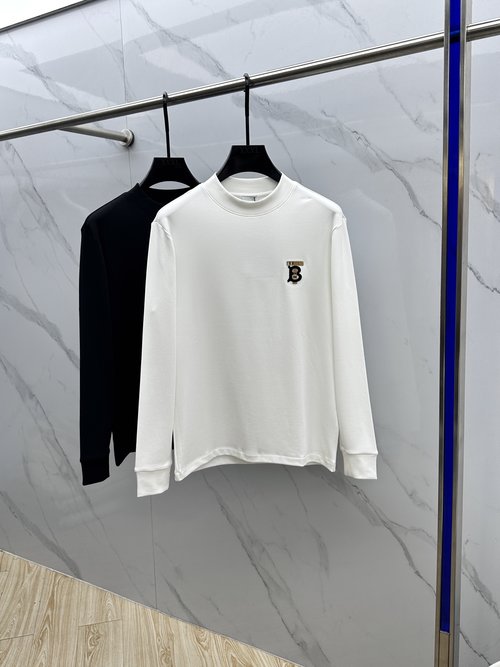 Burberry Warm Long-Sleeve Base Layer with Logo Embroidery