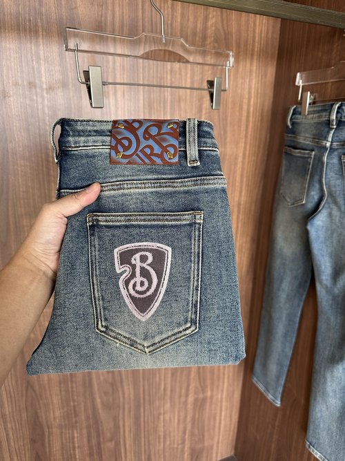 Fendi Soft Jeans with Luxury Leather Waist Tag