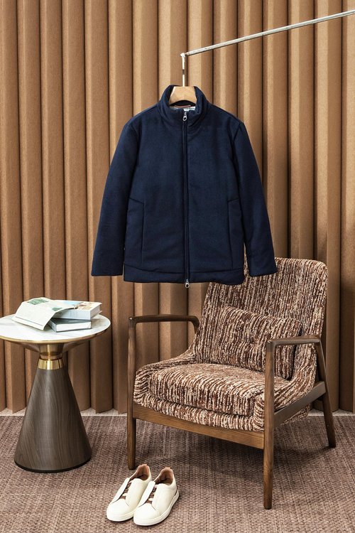 Loro Piana Luxury Wool-Cashmere Blend Down Jacket