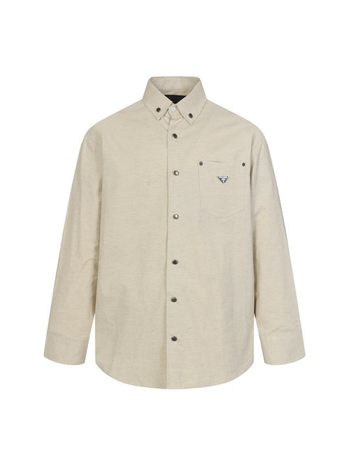 Prada Solid Linen Long-Sleeve Shirt Jacket