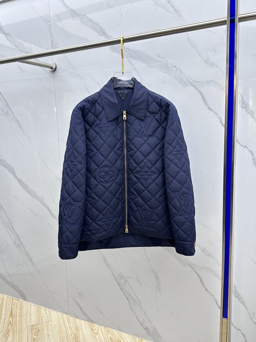 Louis Vuitton Embroidered Cotton Jacket with Checker Pattern