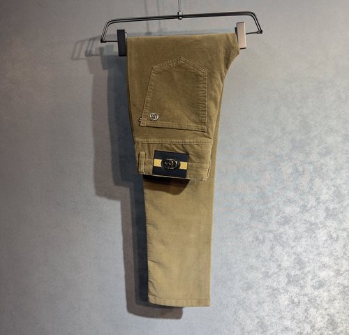 Gucci Luxurious and Comfortable Straight-Leg Casual Trousers